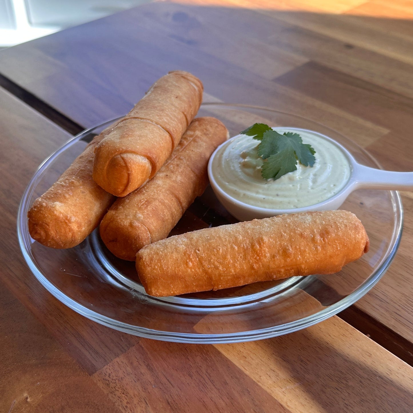 Tequeños (Venezuelan style cheese sticks) 4 per serving